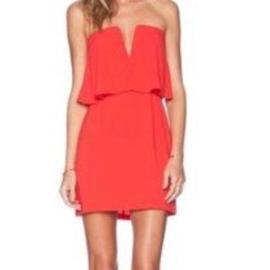 BCBG plunge strapless mini dress